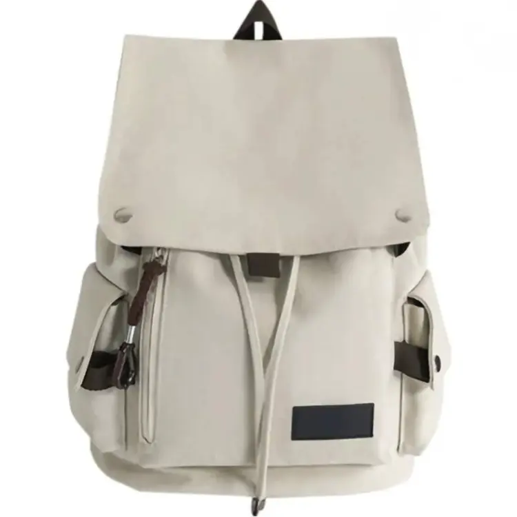 High end and large capacity backpack for male and female college students, simple high school backpack, 2024 new canvas computer backpack